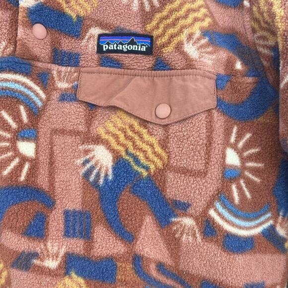 Women’s 2019 Patagonia Synchilla Canyon Block Big Sisu Aztec Snap Fleece Size M - Picture 2 of 7